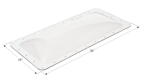 Icon 01850 RV Skylight SL1434C - Dimensional View with Measurements | United RV Parts
