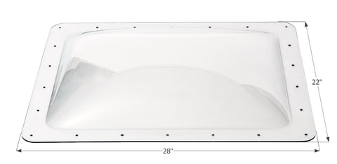 Icon RV Skylight SL1824C Clear Dome with 28x22 Dimensions Diagram | United RV Parts