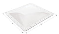 Icon 01856 Clear RV Skylight SL2222C - 26x26 Outer Dimension View | United RV Parts