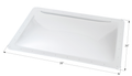 Icon SL2234W White RV Skylight 38x26 Outer Dimensions - Measurement Diagram | United RV Parts