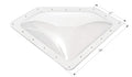 Clear Neo-Angle RV Skylight NSL208C with 11x24 Inch Dimensions - Top View | United RV Parts