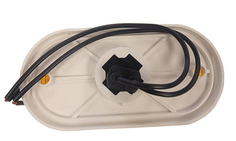 White Base RV Clearance Light Back View Showing Wiring Leads - CMD-003-53P | United RV Parts