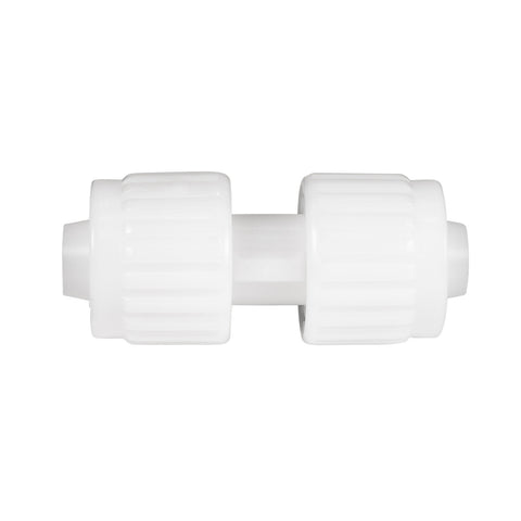 White Flair-It 1/2" PEX Coupler 06840 - Front View Complete | United RV Parts