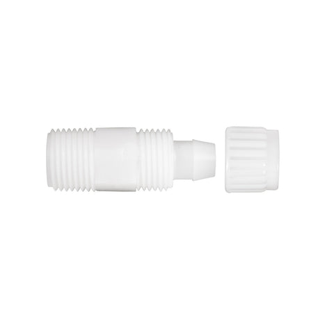 White Plastic Flair-It 06842 PEX Coupling Assembly Diagram - Side View | United RV Parts