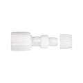 White Plastic Flair-It 1/2" Swivel Coupling 06873 Cap Separated - Side Diagram View | United RV Parts