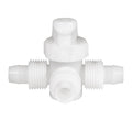 White Flair-It 3-Way PEX Valve - Top View No Caps | United RV Parts