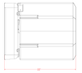 Suburban SW12DEL 12 Gallon Water Heater - Side Profile Technical Drawing | United RV Parts