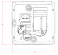 Suburban SW12DEL Water Heater - Door Panel Technical Diagram | United RV Parts