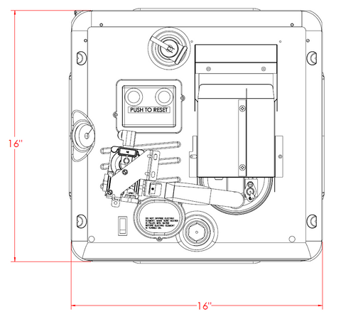 Suburban SW12DEL Water Heater - Door Panel Technical Diagram | United RV Parts