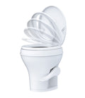 White Seaflo RV Toilet SFRTPH-01-01 - Open Seat View with Foot Pedal | United RV Parts