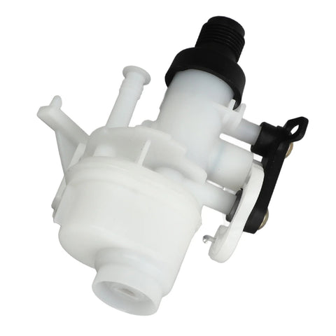 White Plastic Toilet Water Valve 31705 - Side Angle View | United RV Parts