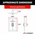 Lippert 120639 RV Slide Out Switch Dimensions 2.95x4.70x1.05 in - Technical Diagram | United RV Parts
