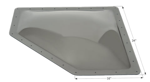 Smoke Icon NSL3013S Neo-Angle RV Skylight 30x13 with Dimensions - Angled View | United RV Parts