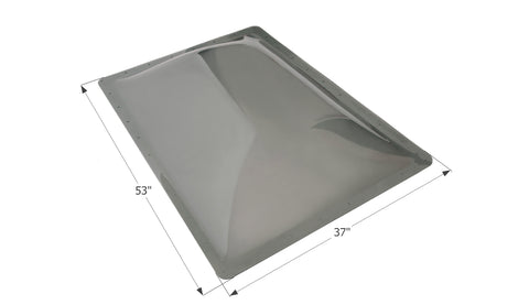 Smoke RV Skylight Dome SL3349S with 53x37 Inch Dimensions - Angled View | United RV Parts