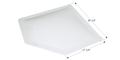 White Icon NSL2615W RV Skylight Dome 26x15 with Dimensions 29.5 x 17.25 in - Angled View | United RV Parts