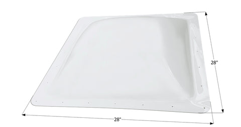 White 24 inch RV Skylight with Dimensions - Measurement Guide | United RV Parts