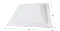 Icon SL2424C Clear RV Skylight Dome 28x28 Outer Dimensions - Side Profile with Measurements | United RV Parts