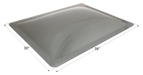 Smoke Icon RV Skylight 26x34 with Dimensions - Angled View | United RV Parts