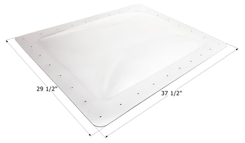 Icon SL2432C Clear RV Skylight 29.5x37.5 Inch Dimensions Diagram - Angled View | United RV Parts