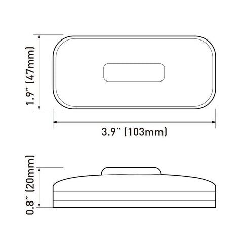 Dream Lighting | Red LED Side Marker | 3110101R | 12V 3.9" Red