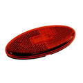 Red Oval LED Side Marker Clearance Light 12V - Front View | United RV Parts