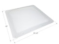 Icon 14107 White RV Skylight Dome SL1920W - Dimension View 23x24.5 Inch | United RV Parts