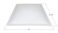 White Icon RV Skylight SL2830W with 33x31-1/8 Inch Dimensions Labeled - Front View | United RV Parts