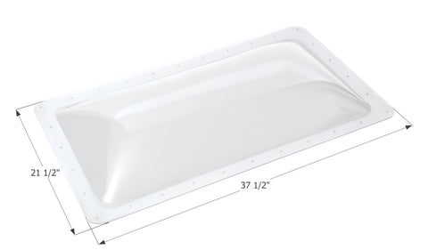 Icon Clear RV Skylight SL1733C with 21.5x37.5 Inch Dimensions - Measurement View | United RV Parts