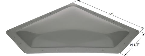 Smoke Icon NSL2711S Neo-Angle RV Skylight 32x14.5in - Dimension Diagram | United RV Parts
