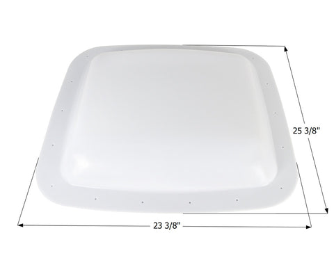 White RV Skylight SL1921W with Dimensions 23-3/8x25-3/8 Inch - Measurement View | United RV Parts