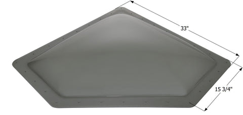 Smoke Icon NSL2913S RV Skylight 29x13 - Top View with 33in x 15 3/4in Dimensions | United RV Parts