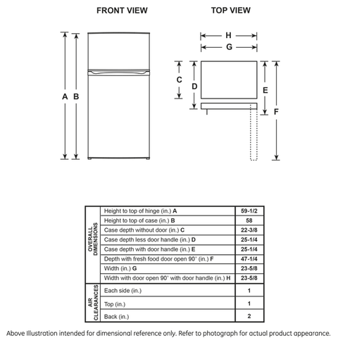 Electrodomésticos GE | Refrigerador para autocaravana de 9.8 pies cúbicos | GPV10FGNBB | 12 voltios CC | Negro