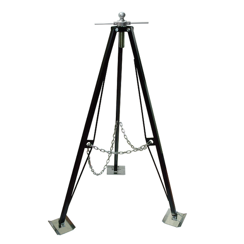 Black Steel Gooseneck Stabilizer Tripod - Full View | United RV Parts