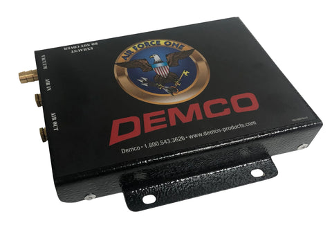 Black Demco Air Force One Control Unit - Angled View with Mounting Bracket | United RV Parts