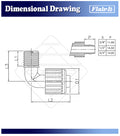 Flair-It PEX Elbow Fitting 06803 - Technical Diagram Specifications | United RV Parts