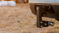 Black Flash Force Adjustable Trailer Hitch Ball Mount Installed on White SUV Receiver - Side View | United RV Parts