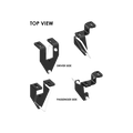 PullRite ISR 2740 Fifth Wheel Brackets - Top View Driver and Passenger Side | Custom Mounting Kit Dodge 2500