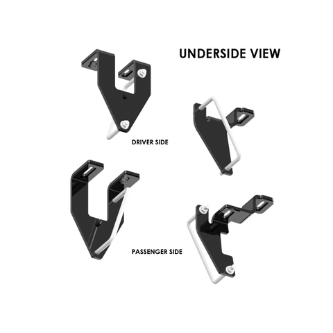 PullRite ISR 2740 Fifth Wheel Brackets - Underside View Driver and Passenger Side | Custom Mounting Kit
