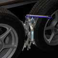 BAL X-Chock 28012 Installed Between Tandem Tires - In Use Application | United RV Parts