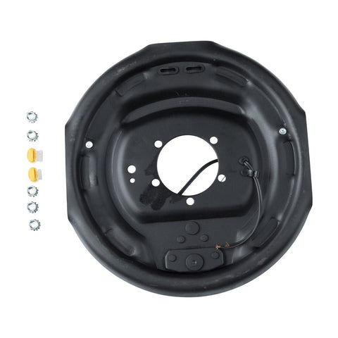 Lippert 12" Electric Brake Assembly - Back Plate View with Hardware | United RV Parts