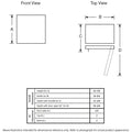 GE GME04GGKBB 4.4 Cu Ft RV Refrigerator Dimension Diagram - Height 33-7/8 Width 19-3/4 Depth 21-1/8 | United RV Parts