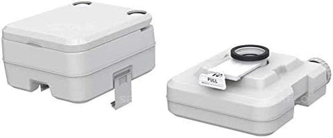 Seaflo SFPT-10-01 Portable Toilet 2.6 Gallon - Upper & Lower Tank Separated View | United RV Parts