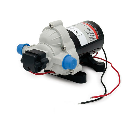 Grey InVision 12V RV Fresh Water Pump 320-1200 3.0 GPM 45 PSI - Side Angle View | United RV Parts