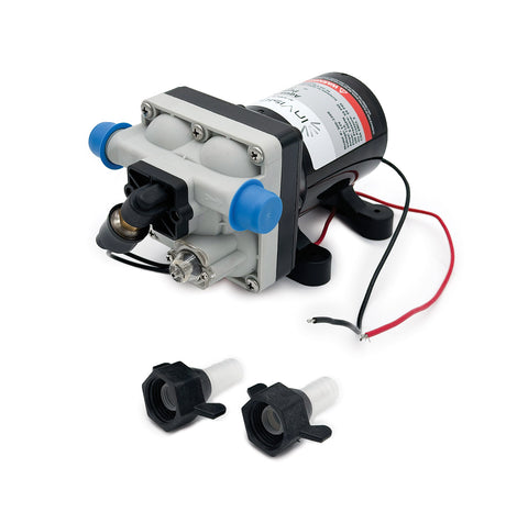 InVision 12V RV Fresh Water Pump 320-2200 with Included Fittings - Full Kit View | United RV Parts