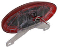 Red LED Tail Light CMD-003-85L with Clear License Bracket - Angled View | United RV Parts