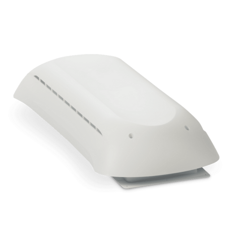 White Dometic Refrigerator Roof Vent Cover - Side Profile View | United RV Parts