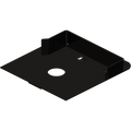 Black Steel PullRite Quick Connect Capture Plate - Angled 3D View | United RV Parts