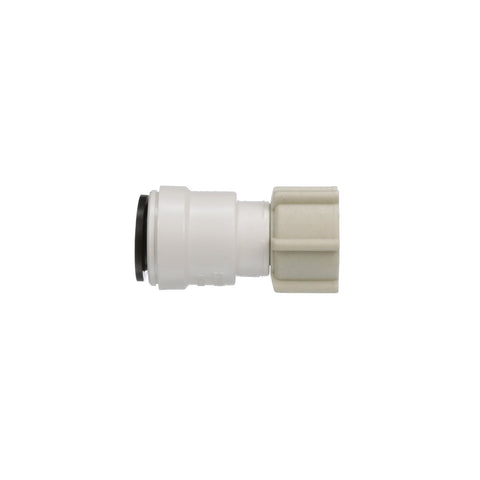 White Plastic AquaLock Female Adapter - Side View | United RV Parts