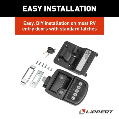 Lippert RV Door Lock Installation Kit - Complete Hardware | United RV Parts