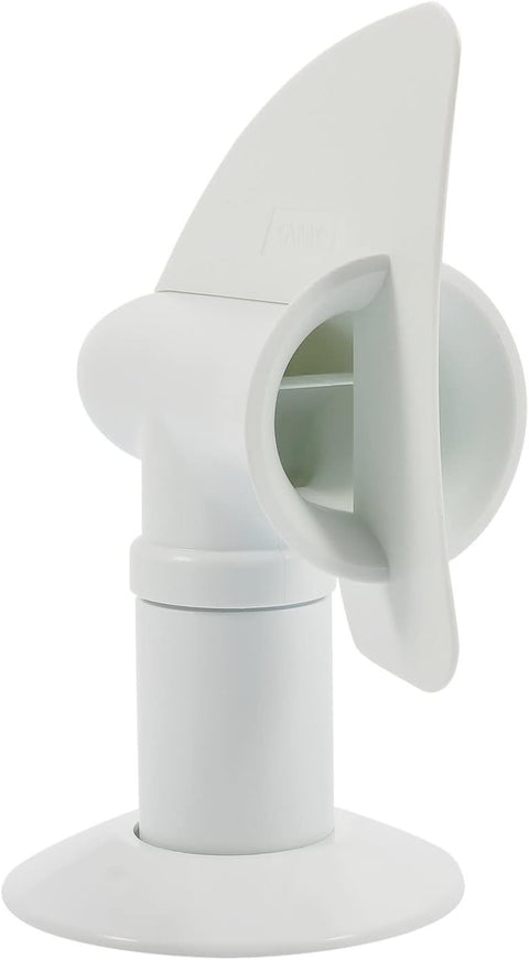 White Camco Cyclone RV Holding Tank Vent - Rear View Showing Airflow Chamber | United RV Parts